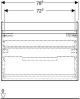 Geberit Renova Plan Unterschrank für Möbelwaschtisch, 1 Schublade, Nussbaum hickory hell, 53,8 cm