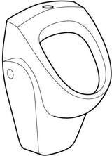 Geberit Renova Urinal weiß – Zulauf oben, Abgang hinten/unten, 1 Liter Spülung