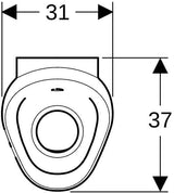 Geberit Preda Urinal spülrandlos weiß mit integrierter Steuerung