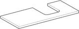 Geberit ONE Waschtischplatte weiß hochglänzend 90 cm Ausschnitt rechts für Aufsatzwaschtisch Schalenform
