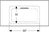 Geberit ONE Möbelwaschtisch 60x48 cm CleanDrain ohne Hahnloch ohne Überlauf weiß KeraTect