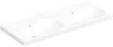 Geberit Acanto Doppel-Waschtisch 120x48 cm, wandmontiert, ohne Hahnloch, weiß