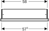 Geberit ONE Spiegelschrank mit ComfortLight, 1 Tür links, 60x90x15 cm, Aluminium eloxiert