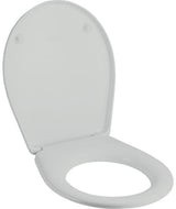 GEBERIT Renova WC-Sitz pergamon, Duroplast, Edelstahl-Scharniere, abnehmbar, von oben montierbar