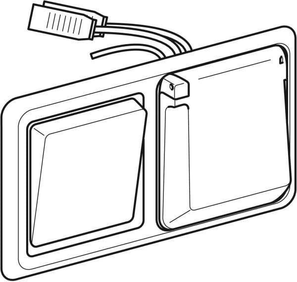 Geberit Renova Plan Steckdose mit Schalter für Spiegelschrank – Bad-Accessoire