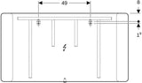 Geberit Option Lichtspiegel 90x65 cm mit LED-Beleuchtung oben – Aluminium gebürstet