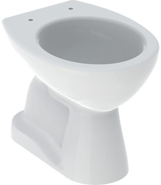 Geberit Renova Stand-WC Flachspüler Abgang horizontal, weiß – Sanitärkeramik mit Spülrand