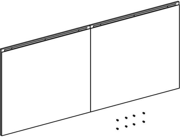 Geberit Acanto Schubladenfronten Set für Waschtischunterschrank 120 cm, weiß hochglänzend