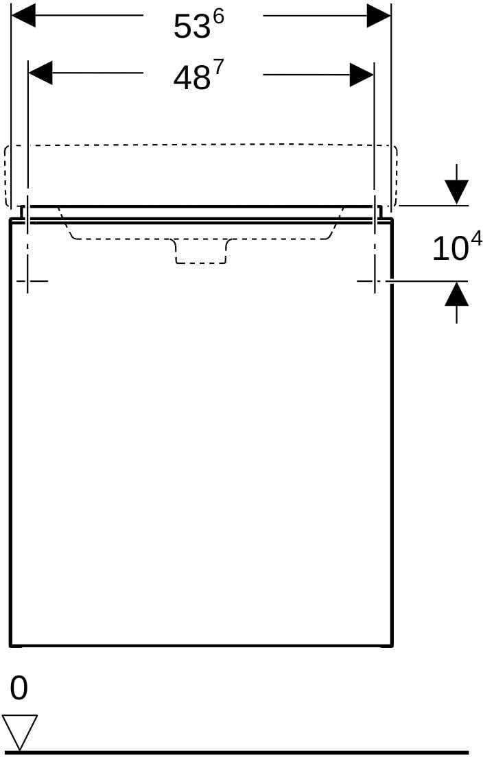 GEBERIT Smyle Wand-Waschtischunterschrank 53,6 cm Nussbaum mit 1 Tür links