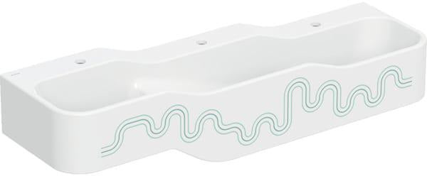 GEBERIT Bambini Spiel- und Waschlandschaft 140 cm – 3 Waschplätze, weiß-alpin matt