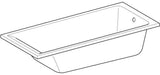 GEBERIT Renova Plan Rechteckbadewanne 170x75x42 cm weiß, Sanitäracryl, 1-Sitzer