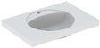 Geberit Preciosa Waschtisch 80x55 cm mit Ablagefläche, Hahnloch mittig, ohne Überlauf, weiß