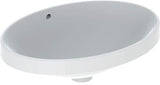 Geberit VariForm Einbauwaschtisch oval 55x40 cm, ohne Hahnloch, mit Überlauf, weiß, KeraTect