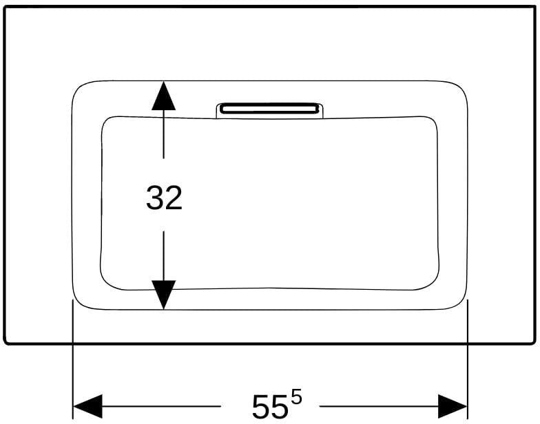 Geberit ONE Möbelwaschtisch 60x48 cm CleanDrain ohne Hahnloch ohne Überlauf weiß KeraTect