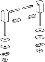 GEBERIT Set Scharniere für WC-Sitz Felino, Edelstahl – 2 Stück