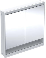 Geberit ONE Spiegelschrank mit Nische & ComfortLight, 2 Türen, 75x90x15 cm, weiß