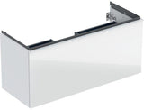 Geberit Acanto Waschtischunterschrank 120 cm Nussbaum mit Schublade und Innenschublade