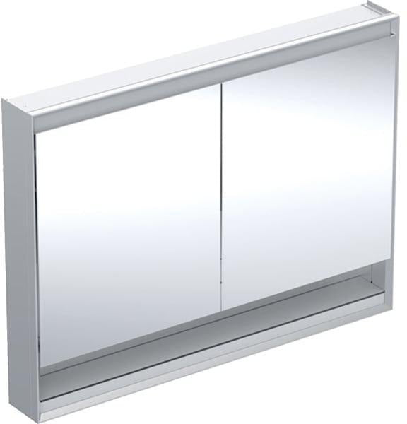 Geberit ONE Spiegelschrank mit ComfortLight, 2 Türen, 75 cm, Aluminium