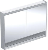 Geberit ONE Spiegelschrank mit ComfortLight, 2 Türen, 75 cm, Aluminium