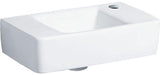 Geberit Renova Compact Handwaschbecken 40x25 cm, Hahnloch rechts, ohne Überlauf, weiß