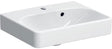 Geberit Smyle Handwaschbecken 45x36 cm eckig, asymmetrischer Überlauf, weiß – wandmontiert