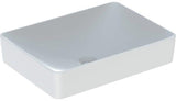 Geberit VariForm Aufsatz-Waschtisch 55x40 cm, weiß, KeraTect, ohne Hahnloch