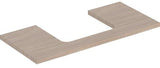 Geberit ONE Waschtischplatte 75x3x47 cm weiß hochglänzend mit mittigem Ausschnitt für Aufsatzwaschtisch