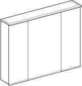 Geberit Option Plus Spiegelschrank mit LED-Beleuchtung, 3 Türen, 90 cm, verspiegelt