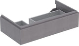 Geberit Xeno2 Unterschrank 88 cm für Waschtisch, greige matt, mit Schublade und LED-Beleuchtung