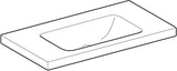 Geberit iCon Light Waschtisch 90x48 cm mit Ablagefläche, Hahnloch und Überlauf, weiß