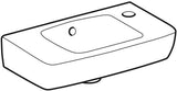 Geberit Renova Compact Handwaschbecken 45x25 cm, weiß, mit Überlauf und Ablagefläche links