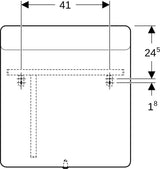 Geberit Option Lichtspiegel 90x65 cm mit LED-Beleuchtung oben – Aluminium gebürstet