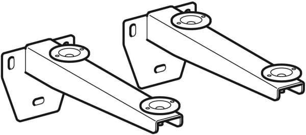 Geberit Publica Montagewinkel Set 36 cm für Mehrzweckbecken – 2 Stück mit Stellfußauflagen