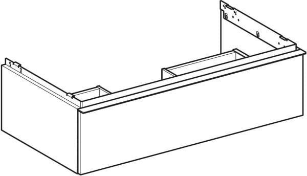 Geberit iCon Unterschrank für Waschtisch, 1 Schublade, 88,8 cm, weiß hochglänzend