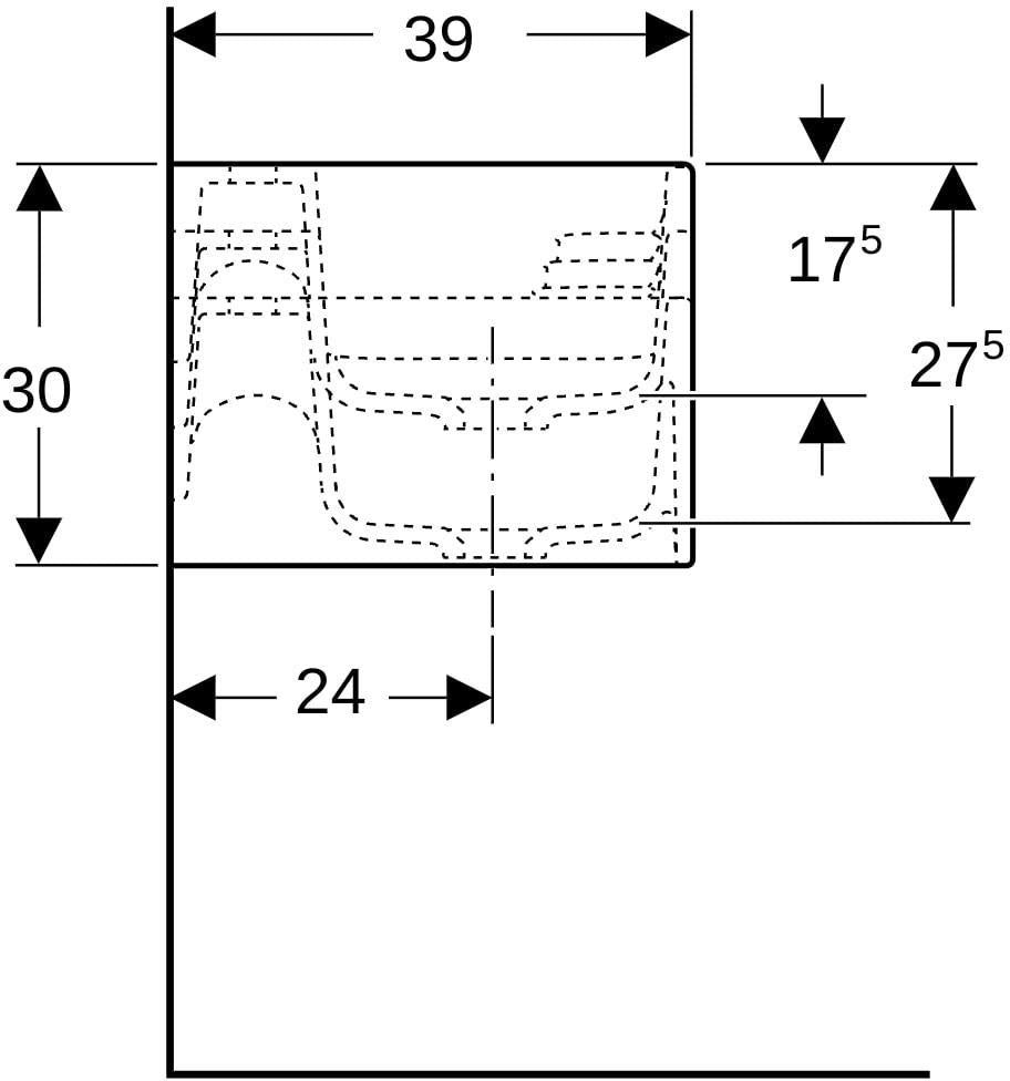 GEBERIT Bambini Spiel- und Waschlandschaft 140 cm – 3 Waschplätze, weiß-alpin matt