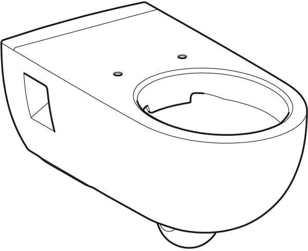 GEBERIT Renova Comfort Wand-WC Tiefspüler Rimfree barrierefrei weiß