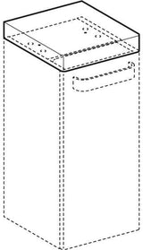 Geberit Renova Comfort Abdeckplatte 27,3x5x30,2 cm in Grafit matt – MDF, passend für Seitenschränke