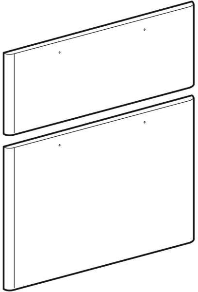 Geberit Smyle Schubladenfronten Set für Unterschrank Waschtisch 60 cm, hellgrau