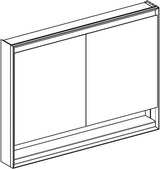 Geberit ONE Spiegelschrank mit ComfortLight, 2 Türen, 75 cm, Aluminium