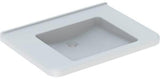 GEBERIT Renova Comfort Waschtisch 75x55 cm eckig barrierefrei ohne Hahnloch weiß