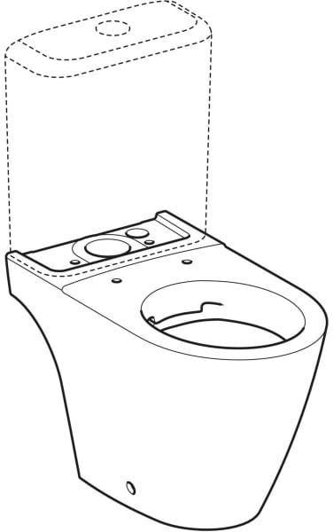 Geberit iCon Stand-WC Rimfree Tiefspüler 6 l weiß für Aufsatz-Spülkasten