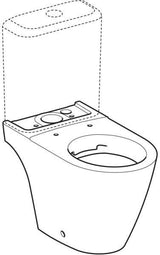Geberit iCon Stand-WC Rimfree Tiefspüler 6 l weiß für Aufsatz-Spülkasten