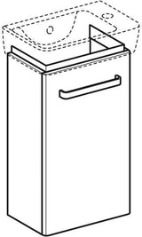 Geberit Renova Compact Unterschrank für Handwaschbecken 34,8 cm, 1 Tür, weiß