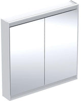Geberit ONE Spiegelschrank mit ComfortLight, 2 Türen, 75x90x15cm, weiß