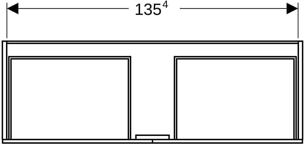 Geberit Xeno2 Unterschrank für Waschtisch, 139,5 cm, sculturagrau, 2 Schubladen, LED-Beleuchtung