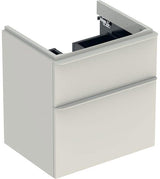Geberit Smyle Unterschrank für Waschtisch eckig mit 2 Schubladen 118,4 cm sandgrau