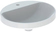 Geberit VariForm Einbauwaschtisch oval 50x45 cm mit Hahnlochbank und KeraTect in Weiß