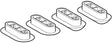 GEBERIT Set Ausgleichspuffer für WC-Sitzring, +/- 2mm, 4 Stück, steckbar