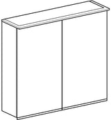 Geberit Option Plus Spiegelschrank mit LED-Beleuchtung, zwei Türen, 75x70x17,2 cm, verspiegelt