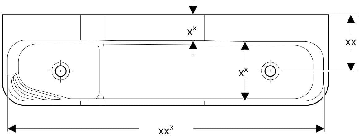 Geberit Bambini Spiel- und Waschlandschaft 140 cm, 3 Waschplätze, ohne Hahnloch, weiß